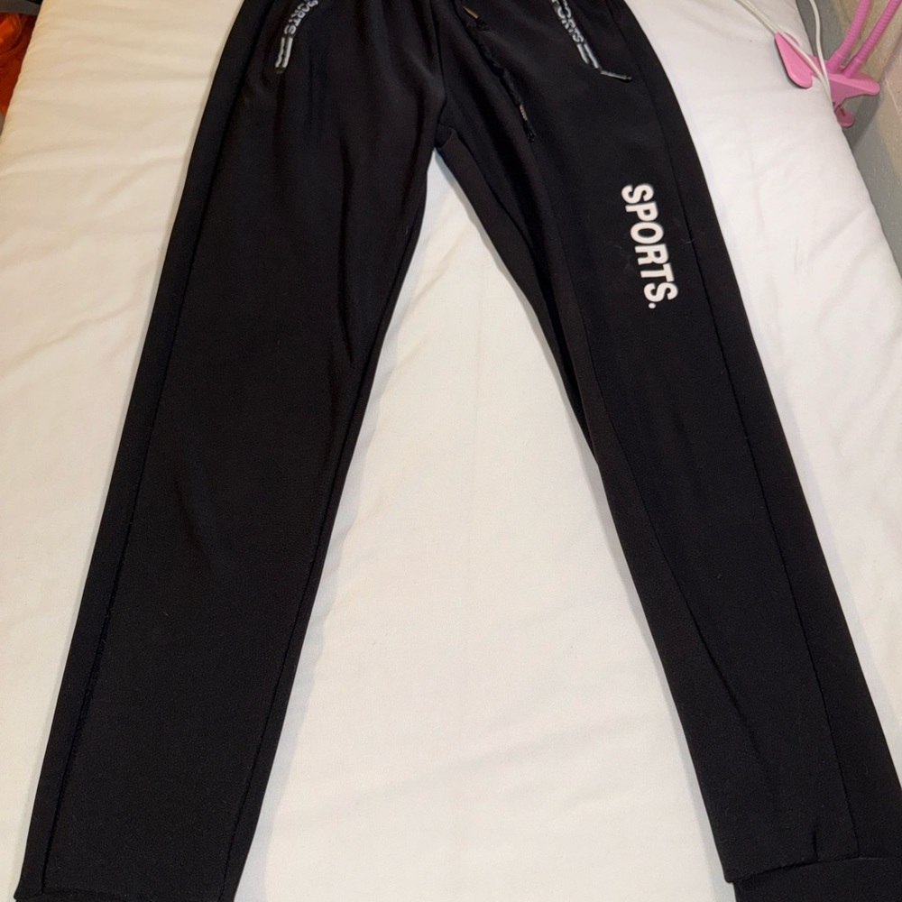 New Mix Black Kids Joggers with Sports Print